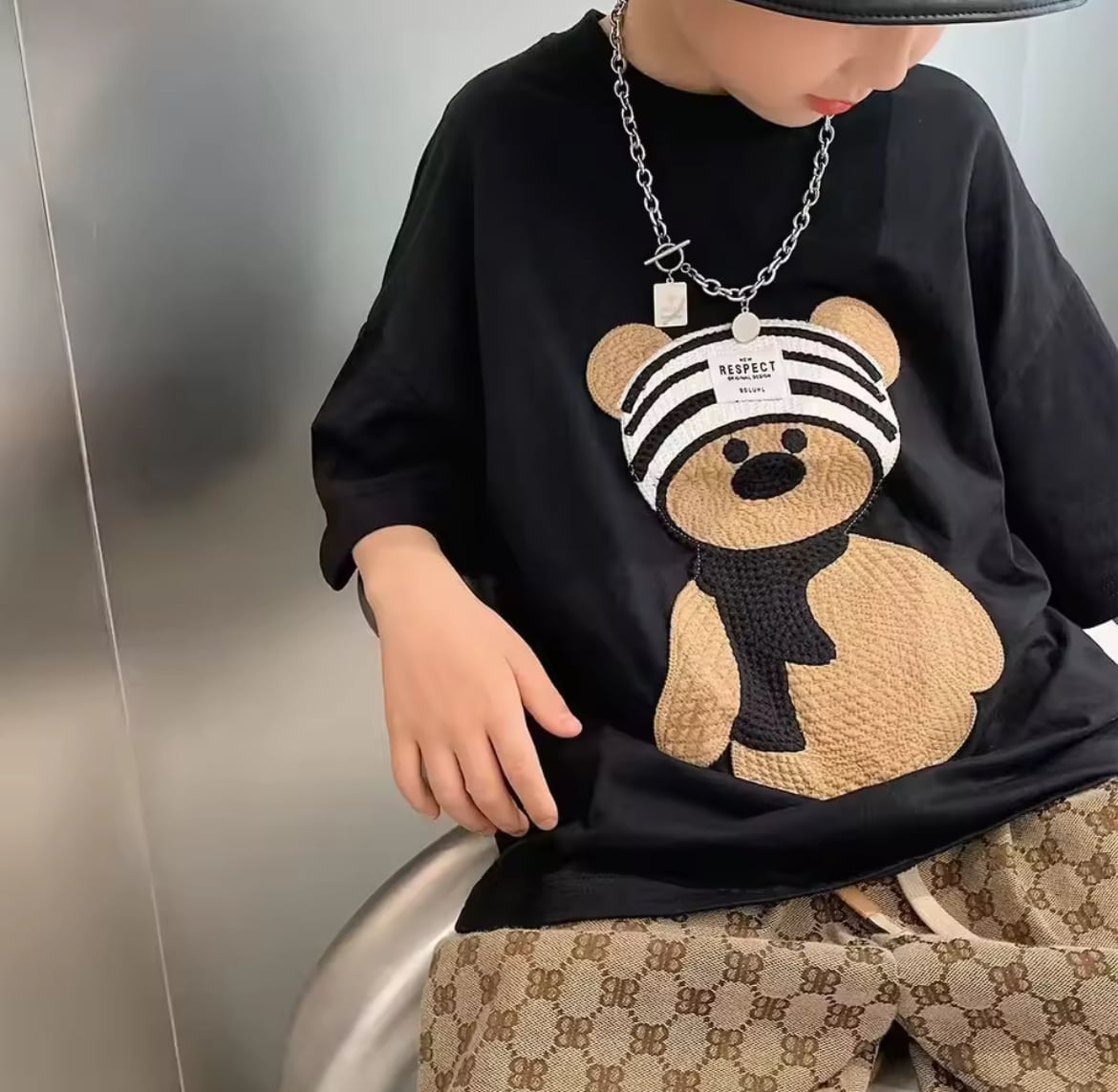 Bear プリントTシャツ
