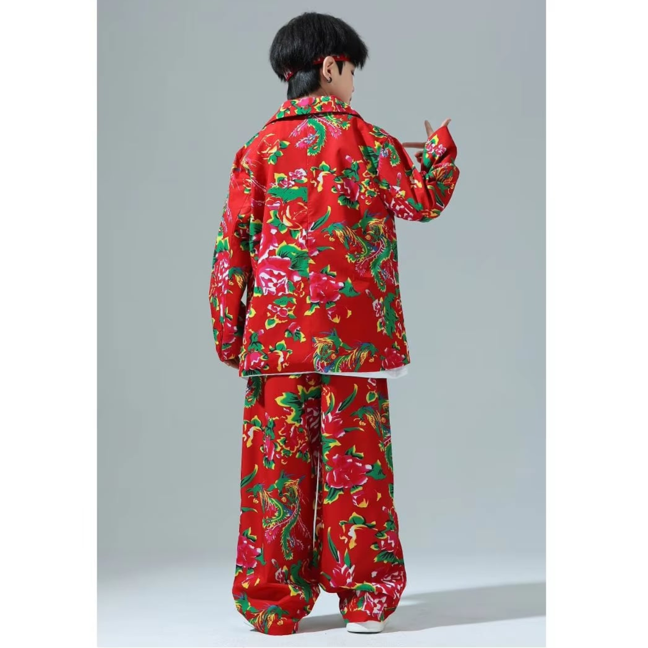 花柄 ダンス スーツ 上下セット