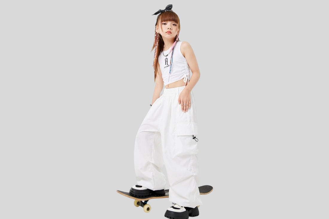 🩶【再入荷】大人気！ホワイトカーゴパンツ