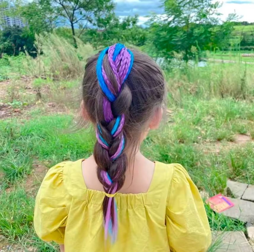 簡単カラー ヘアー エクステ
