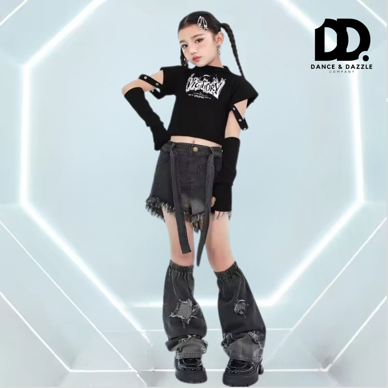ダメージ ショートパンツ × レッグカバー