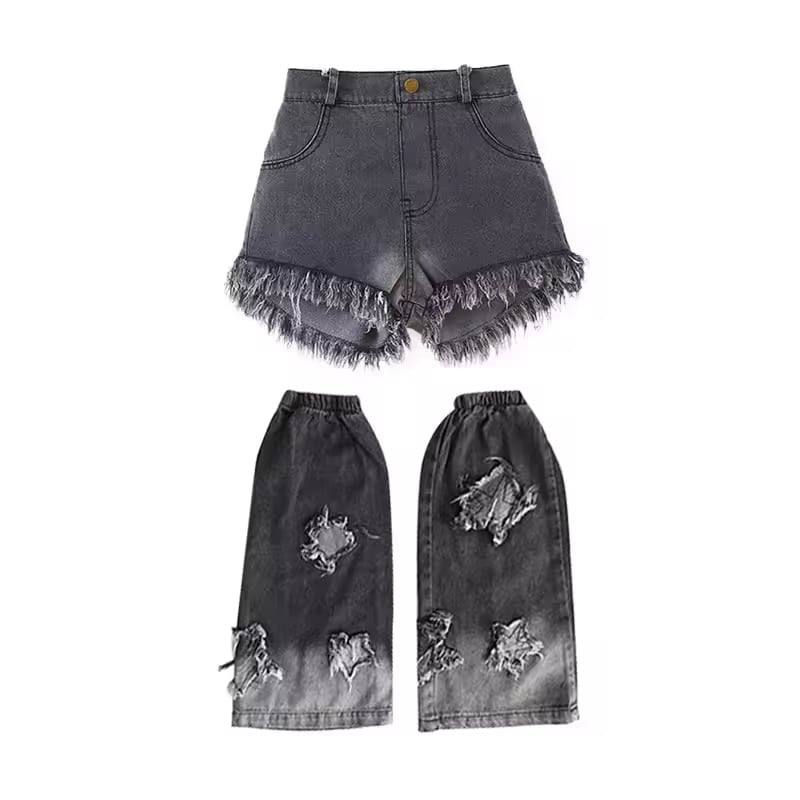 ダメージ ショートパンツ × レッグカバー